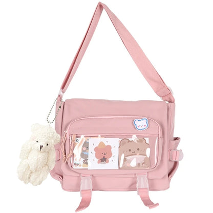 Luxury Pu Ita Bag Crossbody Women Sweet Lolita Bags Cute Transparent Pocket Japanese Style Shoulder Purse