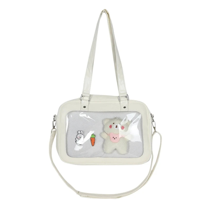 Luxury Pu Ita Bag Crossbody Women Sweet Lolita Bags Cute Transparent Pocket Japanese Style Shoulder Purse