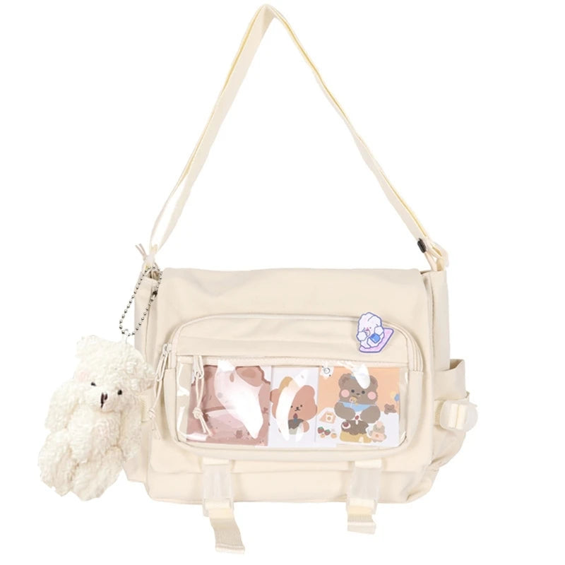Luxury Pu Ita Bag Crossbody Women Sweet Lolita Bags Cute Transparent Pocket Japanese Style Shoulder Purse