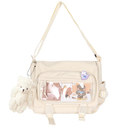 Luxury Pu Ita Bag Crossbody Women Sweet Lolita Bags Cute Transparent Pocket Japanese Style Shoulder Purse