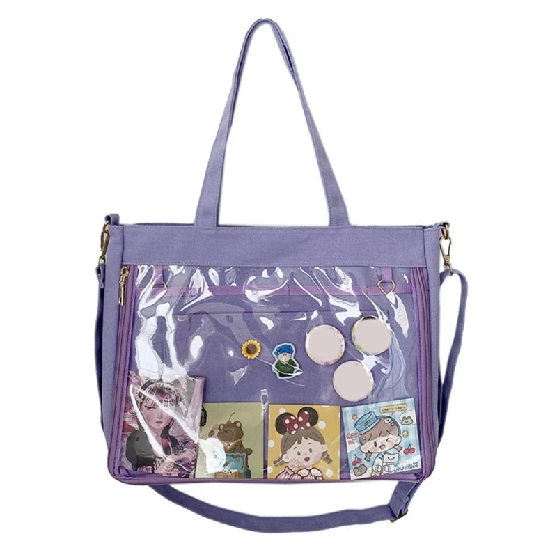 Luxury Pu Ita Bag Crossbody Women Sweet Lolita Bags Cute Transparent Pocket Japanese Style Shoulder Purse