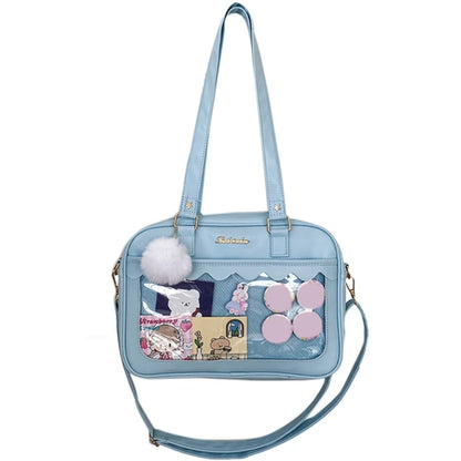 Luxury Pu Ita Bag Crossbody Women Sweet Lolita Bags Cute Transparent Pocket Japanese Style Shoulder Purse