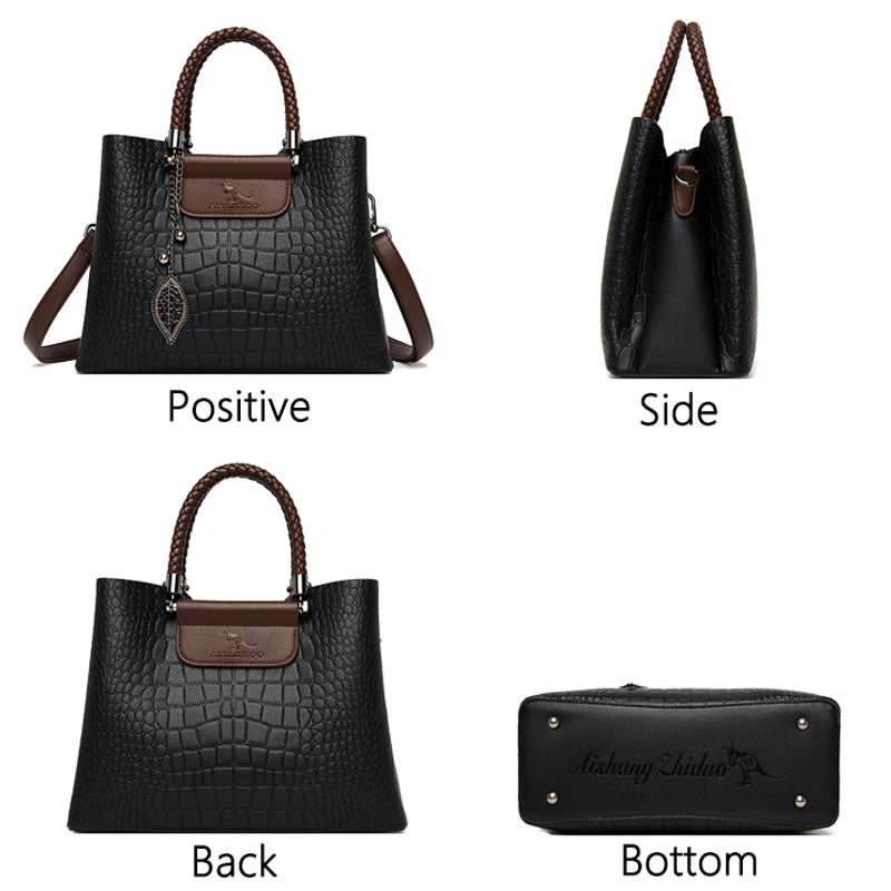 Luxury Shoulder Crossbody Bags for Women 2024 Soft Leather Designer Purses and Handbags Female Casual Totes Sac Ladies Hand Bag