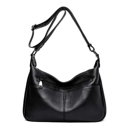 Luxury Soft Genuine Leather Handbag High Quality Cow Leather Crossbody Bag for Women LargeCapacity Ladies Shoulder Messenger Sac