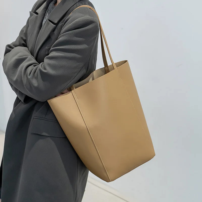 Luxury Soft Genuine Leather Women Shoulder Bags Large Capacity Female Totes Bag Designer Ladies Casual Handbags Fashion Purses