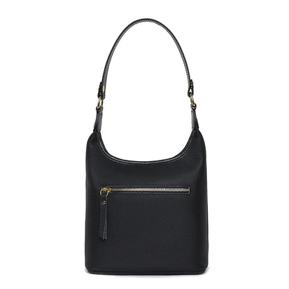 Luxury Soft Genuine Leather Women's Shoulder Crossbody Bags Designer Ladies Bucket Handbag Cow Leather Female Messenger Tote Sac