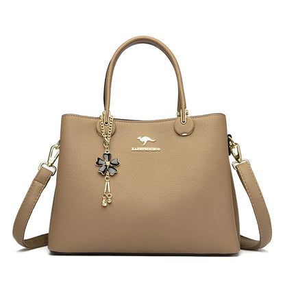 Luxury Soft Leather 3 Layers Large Capacity Women Shoulder Crossbody Bag High Quality Women's Handbags Female Messenger Tote Sac