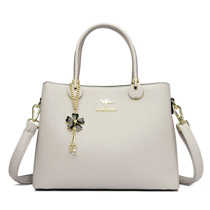 Luxury Soft Leather 3 Layers Large Capacity Women Shoulder Crossbody Bag High Quality Women's Handbags Female Messenger Tote Sac