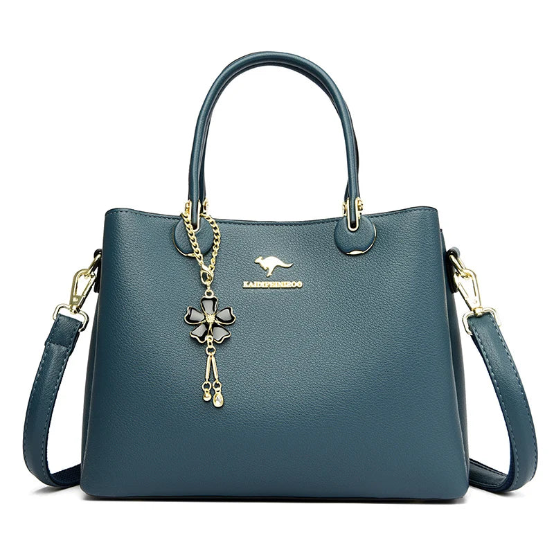 Luxury Soft Leather 3 Layers Large Capacity Women Shoulder Crossbody Bag High Quality Women's Handbags Female Messenger Tote Sac