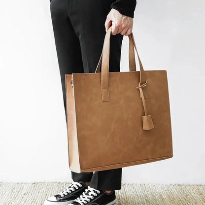 Luxury Soft Leather Handbag For Men Vintage Large Capacity Tote Weekend Male Shoulder Messenger Casual Crossbody Bag