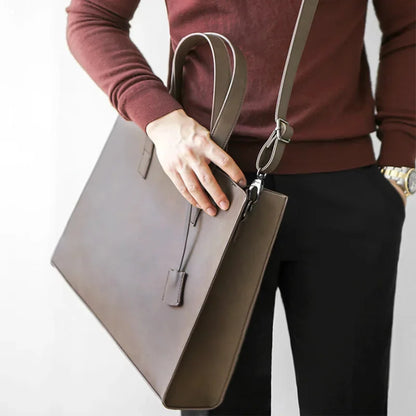 Luxury Soft Leather Handbag For Men Vintage Large Capacity Tote Weekend Male Shoulder Messenger Casual Crossbody Bag