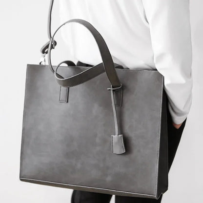 Luxury Soft Leather Handbag For Men Vintage Large Capacity Tote Weekend Male Shoulder Messenger Casual Crossbody Bag