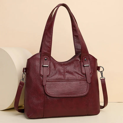 Luxury Soft Leather Handbags Designer Retro Crossbody Bags for Women 2023 New Large Capacity Ladies Shoulder Messenger Bag