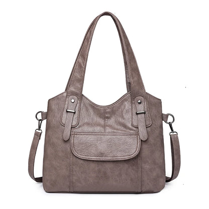 Luxury Soft Leather Handbags Designer Retro Crossbody Bags for Women 2023 New Large Capacity Ladies Shoulder Messenger Bag