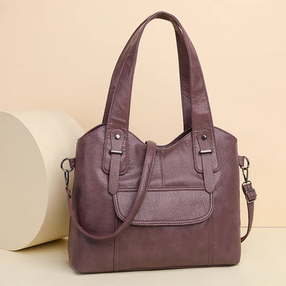 Luxury Soft Leather Handbags Designer Retro Crossbody Bags for Women 2023 New Large Capacity Ladies Shoulder Messenger Bag