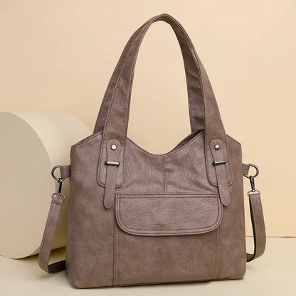 Luxury Soft Leather Handbags Designer Retro Crossbody Bags for Women 2023 New Large Capacity Ladies Shoulder Messenger Bag