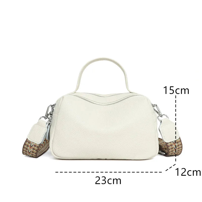 Luxury Soft Solid Genuine Leather Tote Sac Women's Handbag 2023 Brand Women Shoulder Crossbody Bag Fashion Female Messenger Bags