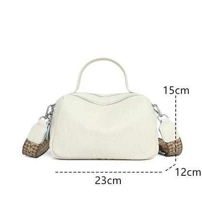 Luxury Soft Solid Genuine Leather Tote Sac Women's Handbag 2023 Brand Women Shoulder Crossbody Bag Fashion Female Messenger Bags