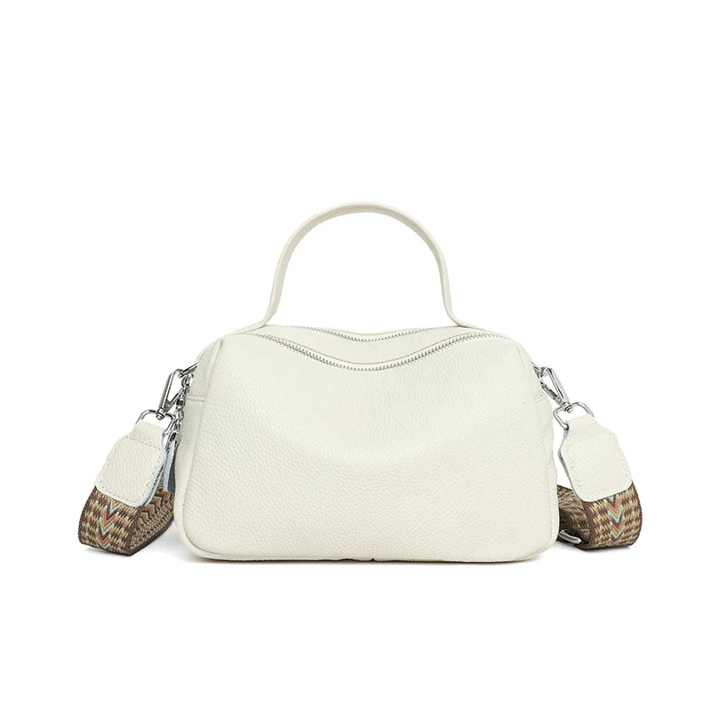 Luxury Soft Solid Genuine Leather Tote Sac Women's Handbag 2023 Brand Women Shoulder Crossbody Bag Fashion Female Messenger Bags