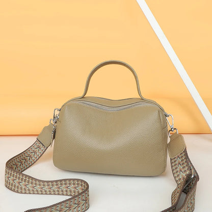 Luxury Soft Solid Genuine Leather Tote Sac Women's Handbag 2023 Brand Women Shoulder Crossbody Bag Fashion Female Messenger Bags