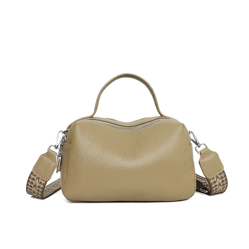 Luxury Soft Solid Genuine Leather Tote Sac Women's Handbag 2023 Brand Women Shoulder Crossbody Bag Fashion Female Messenger Bags