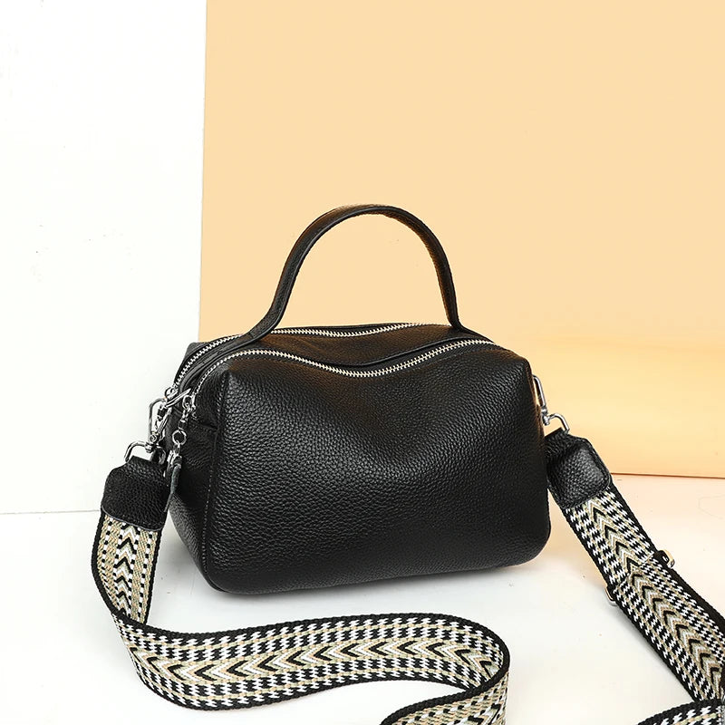 Luxury Soft Solid Genuine Leather Tote Sac Women's Handbag 2023 Brand Women Shoulder Crossbody Bag Fashion Female Messenger Bags