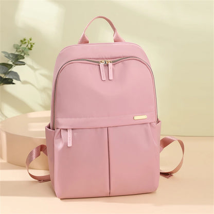 Luxury Solid Color 2023 Summer Trend Women Backpack 14 Inch Laptop Bag Pack Travel Student Schoolbag Teen Girls Bookbag Sac