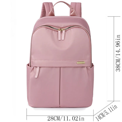 Luxury Solid Color 2023 Summer Trend Women Backpack 14 Inch Laptop Bag Pack Travel Student Schoolbag Teen Girls Bookbag Sac
