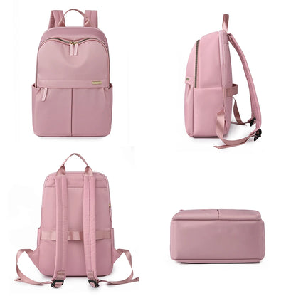Luxury Solid Color 2023 Summer Trend Women Backpack 14 Inch Laptop Bag Pack Travel Student Schoolbag Teen Girls Bookbag Sac