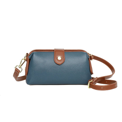 Luxury Solid Color Cow Leather Handbag Female Messenger Tote Sac 2023 High Quality Genuine Leather Women Crossbody Shoulder Bags