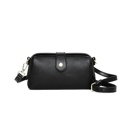 Luxury Solid Color Cow Leather Handbag Female Messenger Tote Sac 2023 High Quality Genuine Leather Women Crossbody Shoulder Bags