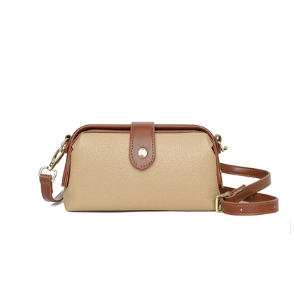 Luxury Solid Color Cow Leather Handbag Female Messenger Tote Sac 2023 High Quality Genuine Leather Women Crossbody Shoulder Bags
