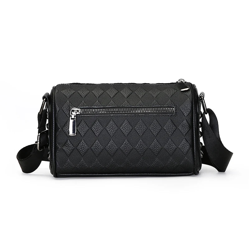 Luxury Solid Color Genuine Leather Women Shoulder Crossbody Bags 2023 Designer Diamond Indentation Cow Leather Female Tote Sac