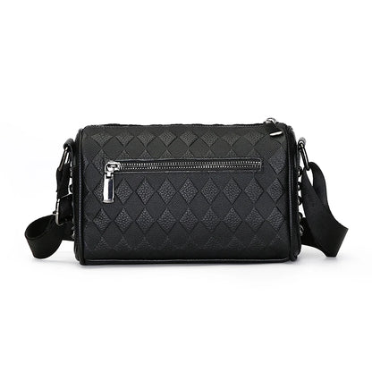 Luxury Solid Color Genuine Leather Women Shoulder Crossbody Bags 2023 Designer Diamond Indentation Cow Leather Female Tote Sac