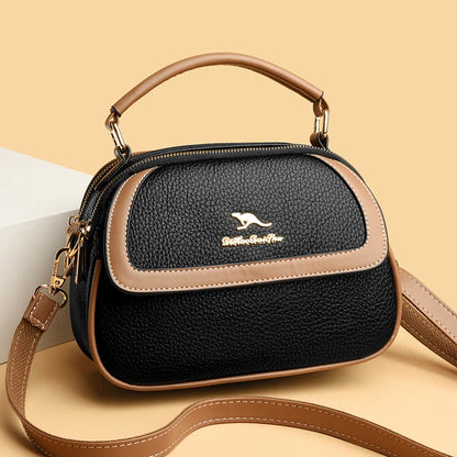 Luxury Solid Color Leather Crossbody Shoulder Bags for Women Designer Women Bag Handbags High Quality Female Messenger Tote Sac