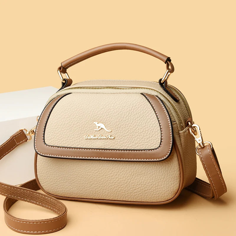 Luxury Solid Color Leather Crossbody Shoulder Bags for Women Designer Women Bag Handbags High Quality Female Messenger Tote Sac