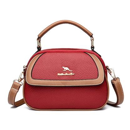 Luxury Solid Color Leather Crossbody Shoulder Bags for Women Designer Women Bag Handbags High Quality Female Messenger Tote Sac