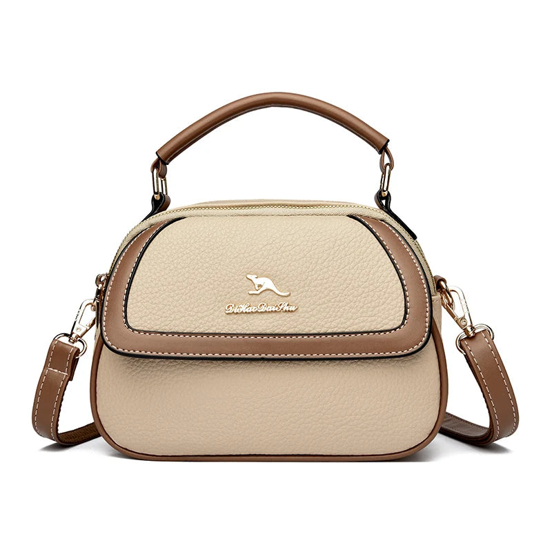 Luxury Solid Color Leather Crossbody Shoulder Bags for Women Designer Women Bag Handbags High Quality Female Messenger Tote Sac