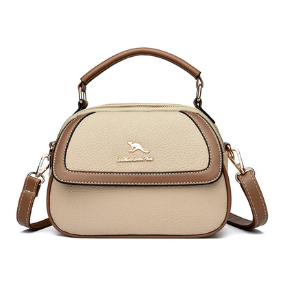 Luxury Solid Color Leather Crossbody Shoulder Bags for Women Designer Women Bag Handbags High Quality Female Messenger Tote Sac