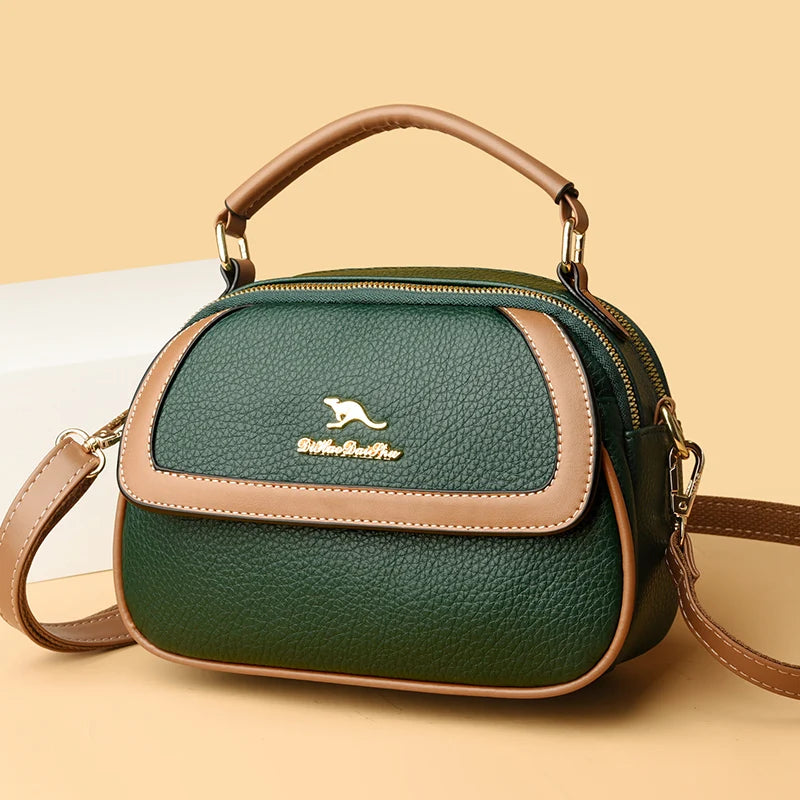 Luxury Solid Color Leather Crossbody Shoulder Bags for Women Designer Women Bag Handbags High Quality Female Messenger Tote Sac