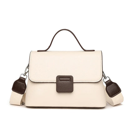 Luxury Solid Genuine Leather Ladies Handbag Female Messenger Tote Sac High Quality Cow Leather Shoulder Crossbody Bag For Women
