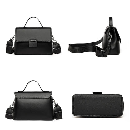 Luxury Solid Genuine Leather Ladies Handbag Female Messenger Tote Sac High Quality Cow Leather Shoulder Crossbody Bag For Women