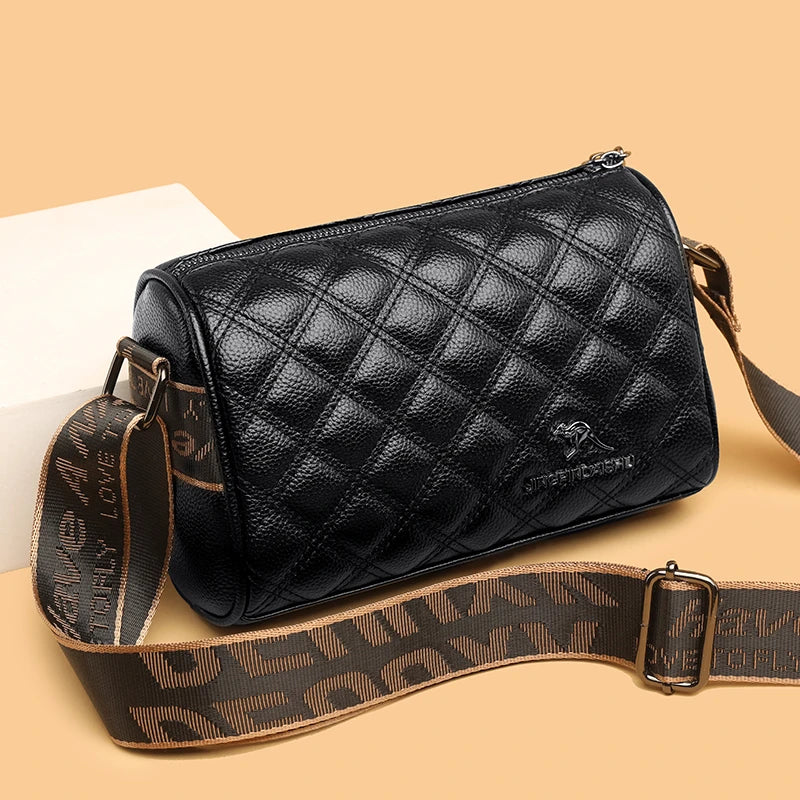 Luxury Solid Genuine Leather Shoulder Crossbody Bags For Women High Quality Cow Leather Female Messenger Tote Sac Ladies Handbag