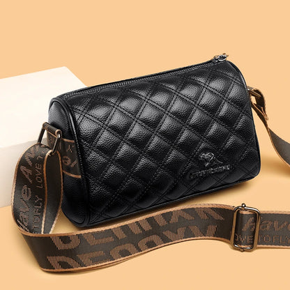 Luxury Solid Genuine Leather Shoulder Crossbody Bags For Women High Quality Cow Leather Female Messenger Tote Sac Ladies Handbag