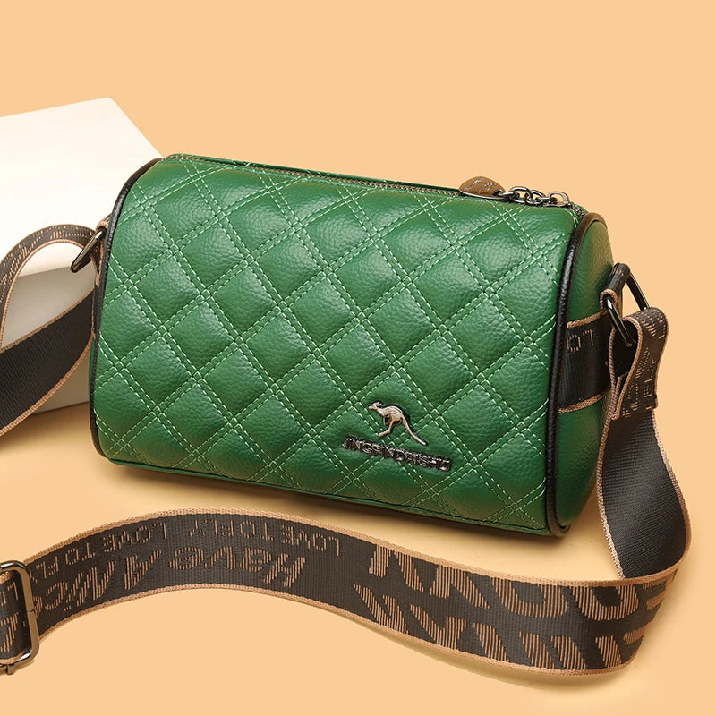 Luxury Solid Genuine Leather Shoulder Crossbody Bags For Women High Quality Cow Leather Female Messenger Tote Sac Ladies Handbag