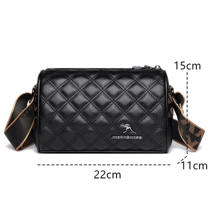 Luxury Solid Genuine Leather Shoulder Crossbody Bags For Women High Quality Cow Leather Female Messenger Tote Sac Ladies Handbag