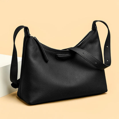 Luxury Solid Genuine Leather Women's Shoulder Crossbody Bag Fashion Cow Leather Women Handbag Designer Female Messenger Tote Sac