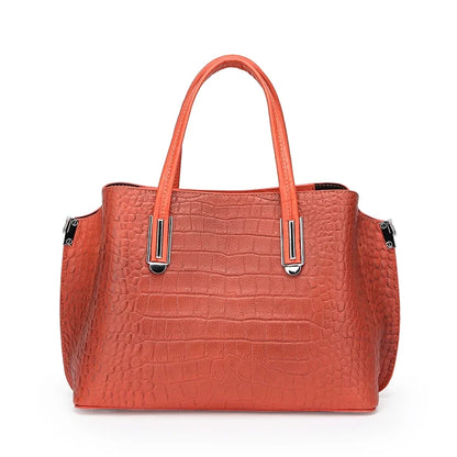 Luxury Stone Pattern Cowhide Women Tote Bag Brand Genuine Leather 3 Layers Women's Shoulder Crossbody Bags Female Messenger Sac