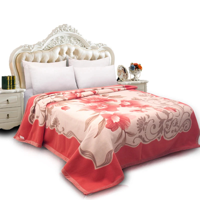 Luxury Super soft blanket 100% wool blankets throws Fleece bed mat flat sheet blanket for travel Chinese woolen bed cover