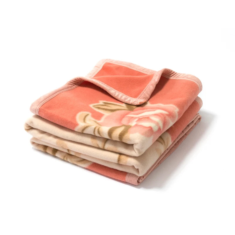 Luxury Super soft blanket 100% wool blankets throws Fleece bed mat flat sheet blanket for travel Chinese woolen bed cover